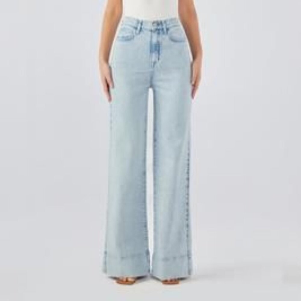 Triarchy Ms. Onassis V-High Rise Wide Leg Jeans